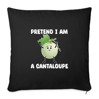 Cantaloupe-Melone - Sofakissenbezug 45 x 45 cm - Schwarz - Vorne