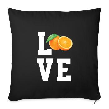 Dear Mandarins - Sofa pillowcase 17,3'' x 17,3'' (45 x 45 cm) - black - Front