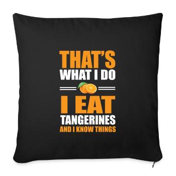 Mandarin lovers - Sofa pillowcase 17,3'' x 17,3'' (45 x 45 cm) - black - Front