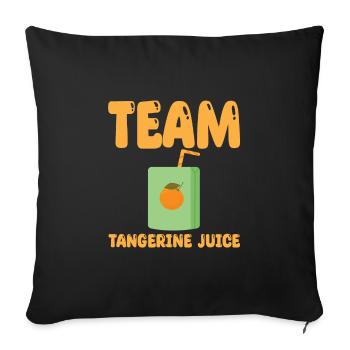 Team Jus de Mandarine - Housse de coussin décorative 45 x 45 cm - noir - Devant
