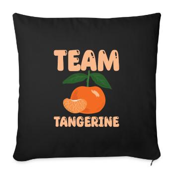 Team Mandarin - Sofa pillowcase 17,3'' x 17,3'' (45 x 45 cm) - black - Front