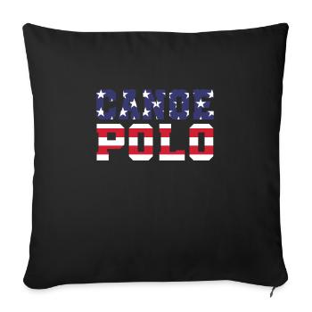 Kanupolo États-Unis - Housse de coussin décorative 45 x 45 cm - noir - Devant