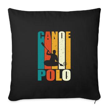Kanupolo Rétro Design - Housse de coussin décorative 45 x 45 cm - noir - Devant