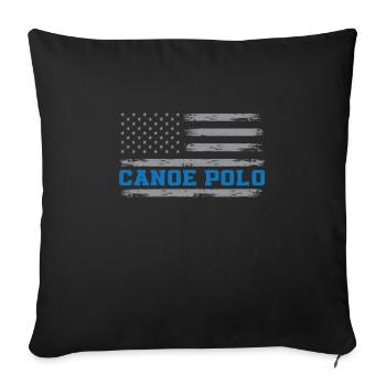 Kanupolo Amérique - Housse de coussin décorative 45 x 45 cm - noir - Devant