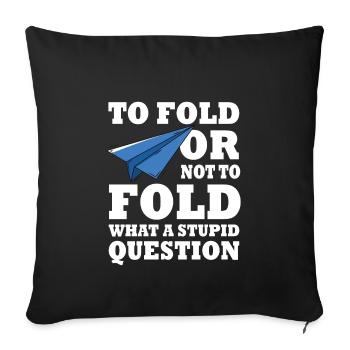 Paper Plane Gift - Sofa pillowcase 17,3'' x 17,3'' (45 x 45 cm) - black - Front