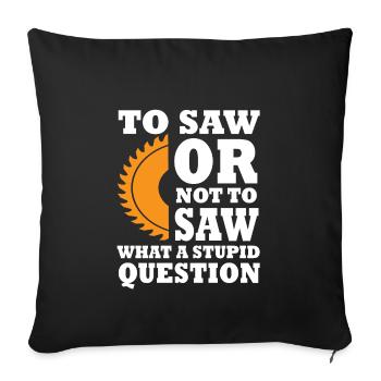 Cadeau charpentier - Housse de coussin décorative 45 x 45 cm - noir - Devant