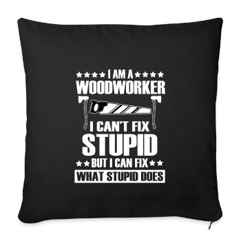 Woodworkers - Sofa pillowcase 17,3'' x 17,3'' (45 x 45 cm) - black - Front