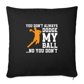 Chemise de joueur de Dodgeball - Housse de coussin décorative 45 x 45 cm - noir - Devant