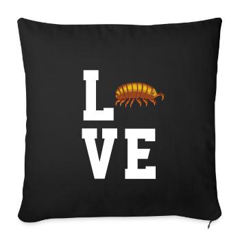 Dear Woodlice - Sofa pillowcase 17,3'' x 17,3'' (45 x 45 cm) - black - Front