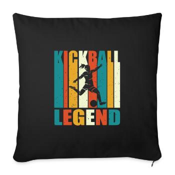 Légende du kickball - Housse de coussin décorative 45 x 45 cm - noir - Devant