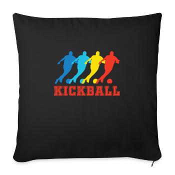 Kickball - Housse de coussin décorative 45 x 45 cm - noir - Devant