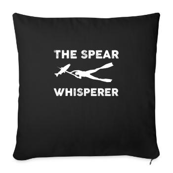Cadeau de chasse sous-marine - Housse de coussin décorative 45 x 45 cm - noir - Devant