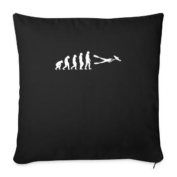 Spearfishing Evolution - Sofa pillowcase 17,3'' x 17,3'' (45 x 45 cm) - black - Front