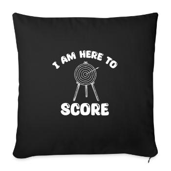 Funny Archery T-Shirt - Sofa pillowcase 17,3'' x 17,3'' (45 x 45 cm) - black - Front