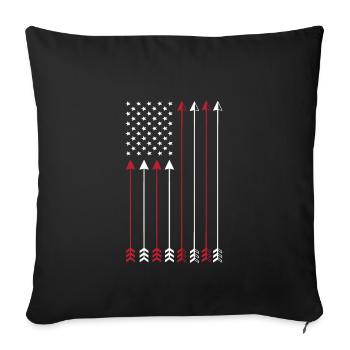 Bogenschiessen Amerika - Sofakissenbezug 45 x 45 cm - Schwarz - Vorne