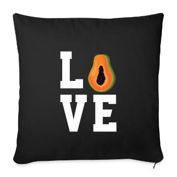 Papaya - Sofa pillowcase 17,3'' x 17,3'' (45 x 45 cm) - black - Front