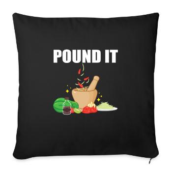 Papaya Salad - Sofa pillowcase 17,3'' x 17,3'' (45 x 45 cm) - black - Front