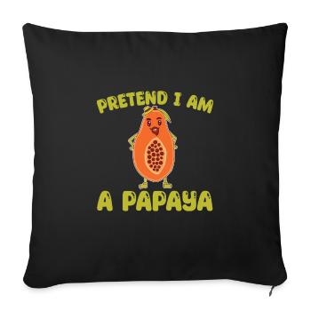 Papaya - Sofa pillowcase 17,3'' x 17,3'' (45 x 45 cm) - black - Front