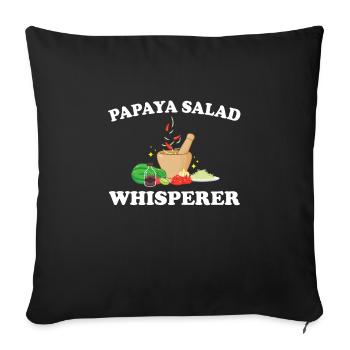 Papaya Salad Whisperer - Sofa pillowcase 17,3'' x 17,3'' (45 x 45 cm) - black - Front