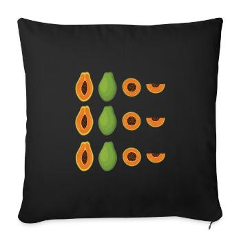 Papaya - Sofa pillowcase 17,3'' x 17,3'' (45 x 45 cm) - black - Front