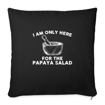 Papaya salad - Sofa pillowcase 17,3'' x 17,3'' (45 x 45 cm) - black - Front