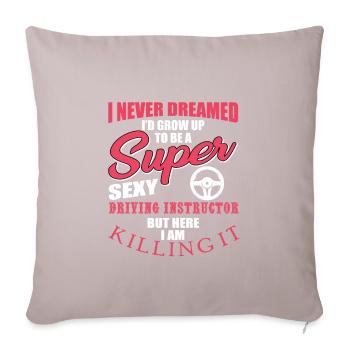 Driving instructor - Sofa pillowcase 17,3'' x 17,3'' (45 x 45 cm) - light taupe - Front