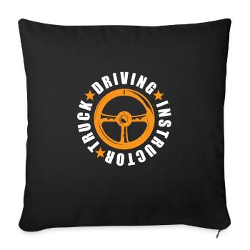 Truck Driving Instructor - Sofa pillowcase 17,3'' x 17,3'' (45 x 45 cm) - black - Front