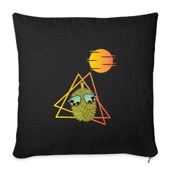Durian 80s - Sofa pillowcase 17,3'' x 17,3'' (45 x 45 cm) - black - Front