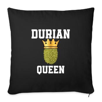 Durian Queen - Sofa pillowcase 17,3'' x 17,3'' (45 x 45 cm) - black - Front