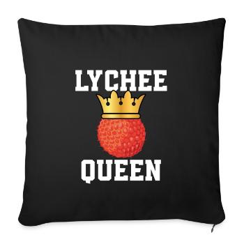 Lychee Queen - Sofa pillowcase 17,3'' x 17,3'' (45 x 45 cm) - black - Front