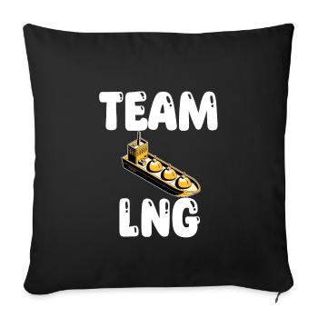 Team LNG Tanker - Sofa pillowcase 17,3'' x 17,3'' (45 x 45 cm) - black - Front