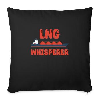 LNG Whisperer - Sofa pillowcase 17,3'' x 17,3'' (45 x 45 cm) - black - Front