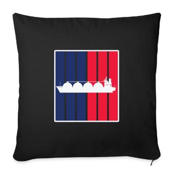 LNG Tanker - Sofakissenbezug 45 x 45 cm - Schwarz - Vorne