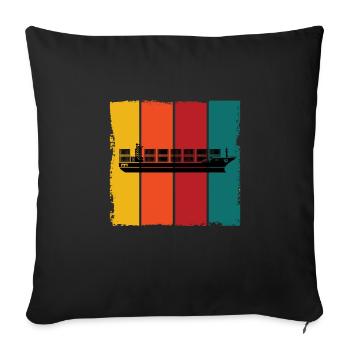 Porte-conteneurs - Housse de coussin décorative 45 x 45 cm - noir - Devant