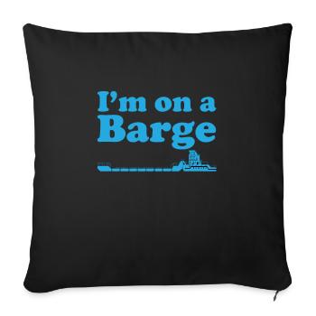 Tugboat Inland navigation - Sofa pillowcase 17,3'' x 17,3'' (45 x 45 cm) - black - Front