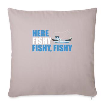Fischkutter - Sofakissenbezug 45 x 45 cm - helles Taupe - Vorne