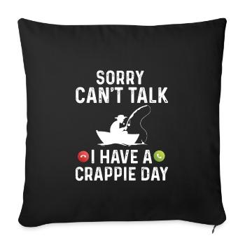 Crappie Fish Angler - Sofa pillowcase 17,3'' x 17,3'' (45 x 45 cm) - black - Front