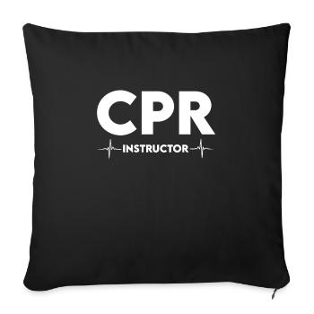 Heartbeat Of the Hlw Instructor - Sofa pillowcase 17,3'' x 17,3'' (45 x 45 cm) - black - Front