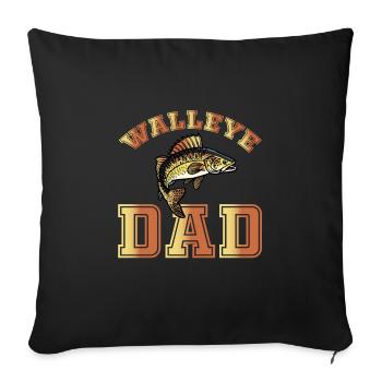 Lustiger Walleye-vater - Sofakissenbezug 45 x 45 cm - Schwarz - Vorne