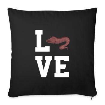 Moray Eel Shirt - Sofa pillowcase 17,3'' x 17,3'' (45 x 45 cm) - black - Front