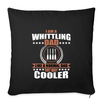 Carving Dad - Sofa pillowcase 17,3'' x 17,3'' (45 x 45 cm) - black - Front