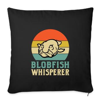 Blobfish Whisperer - Housse de coussin décorative 45 x 45 cm - noir - Devant