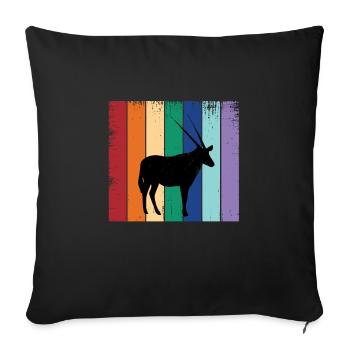 Antilope - Housse de coussin décorative 45 x 45 cm - noir - Devant