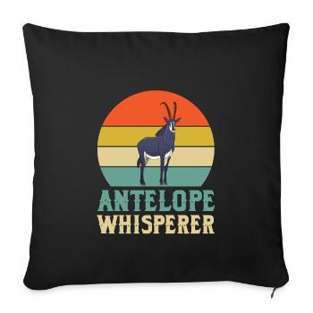 Antelope Whisperer - Housse de coussin décorative 45 x 45 cm - noir - Devant