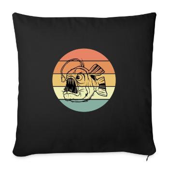 Frogfish - Sofa pillowcase 17,3'' x 17,3'' (45 x 45 cm) - black - Front