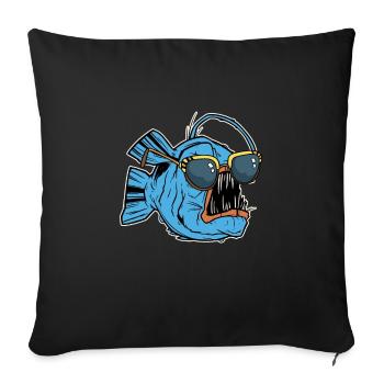 Lotte avec lunettes de soleil - Housse de coussin décorative 45 x 45 cm - noir - Devant