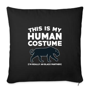 Black Panther Costume - Sofa pillowcase 17,3'' x 17,3'' (45 x 45 cm) - black - Front