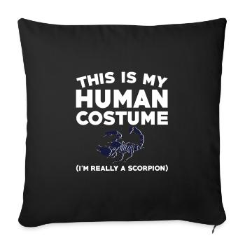 Drôle de costume de Scorpion - Housse de coussin décorative 45 x 45 cm - noir - Devant