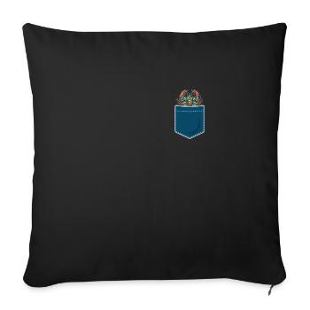 Grand T-shirt Scorpion - Housse de coussin décorative 45 x 45 cm - noir - Devant