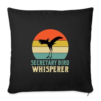 Secrétaire Vogel Whisperer - Housse de coussin décorative 45 x 45 cm - noir - Devant